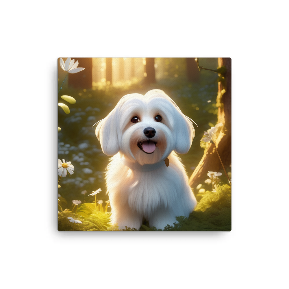 PugMug Custom White Havanese Dog Canvas