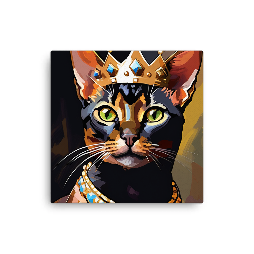 PugMug Custom Black Abyssinian Cat Canvas