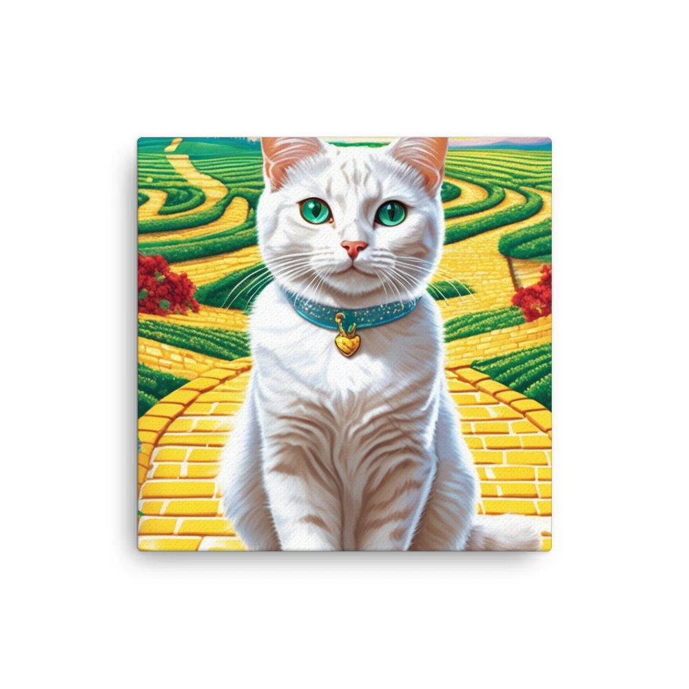 PugMug Custom White Companion Cat Canvas