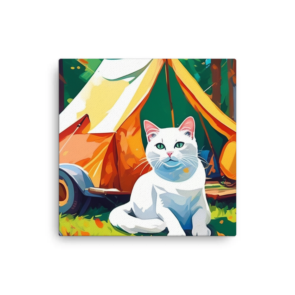 PugMug Custom White Companion Cat Canvas