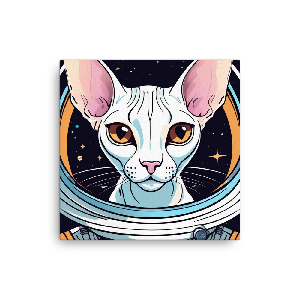 PugMug Custom White Sphynx Cat Canvas