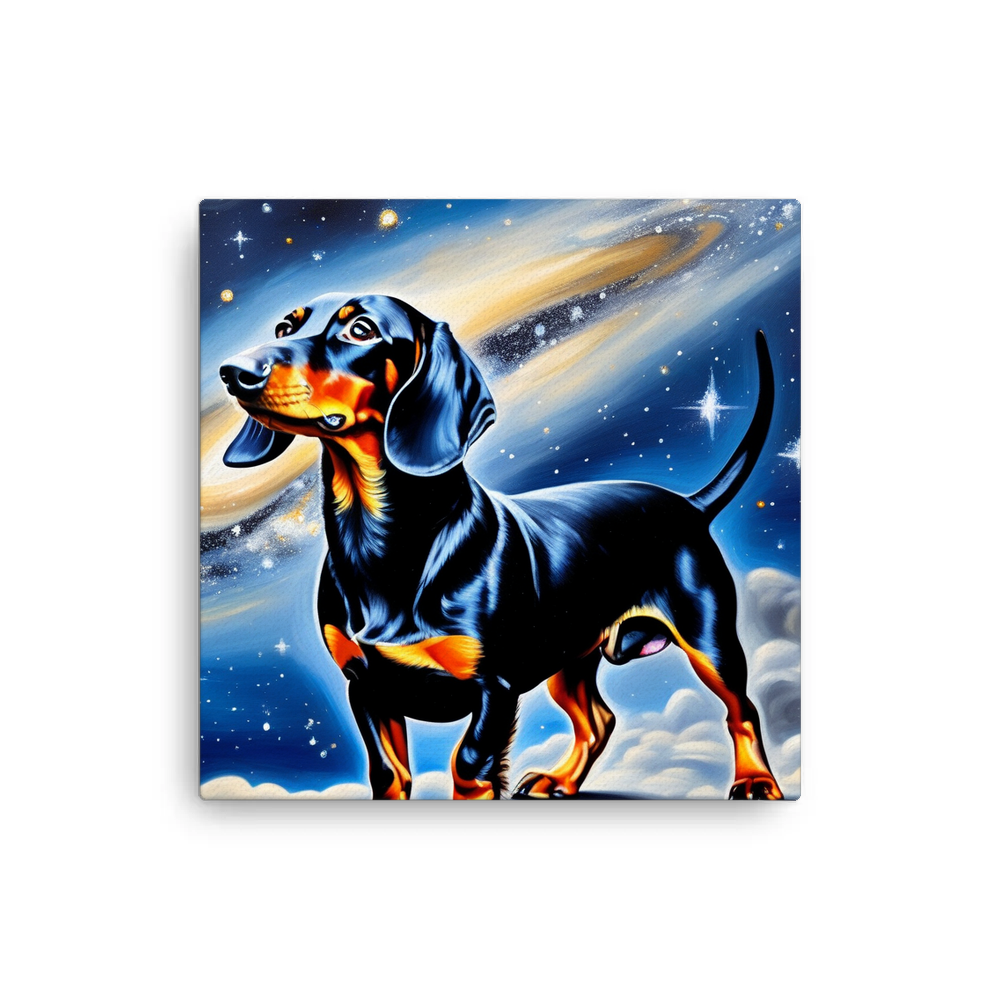 PugMug Custom Black Dachshund Canvas