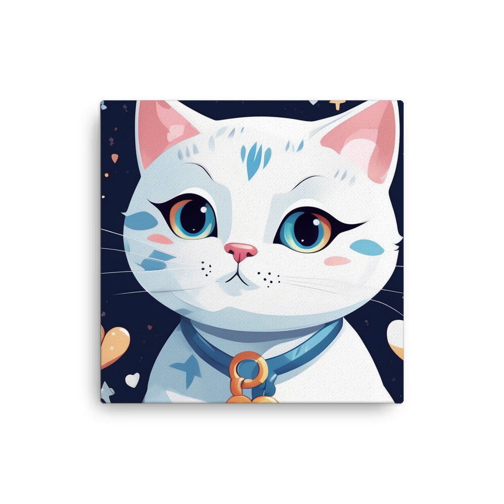 PugMug Custom White Companion Cat Canvas