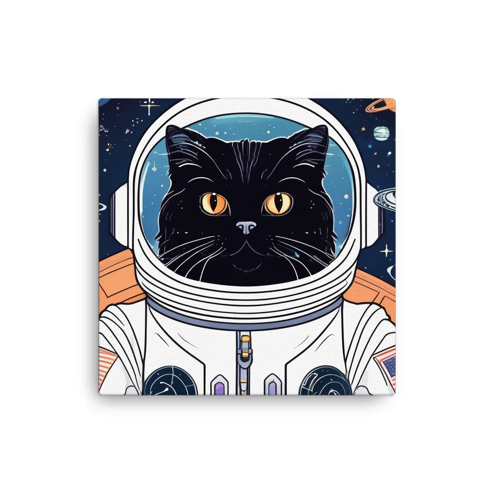 PugMug Custom Black Persian Cat Canvas