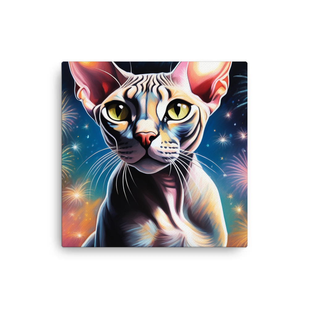 PugMug Custom Tabby Sphynx Cat Canvas
