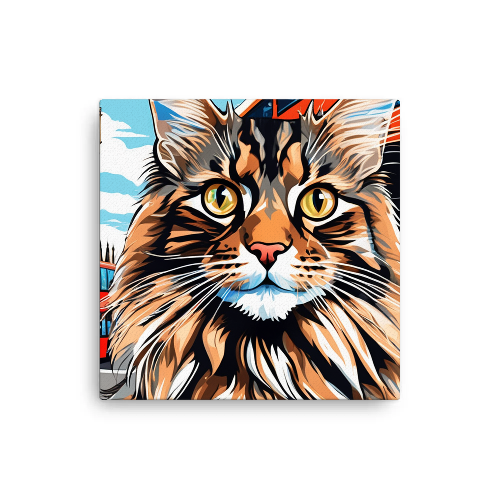 PugMug Custom Tabby Maine Coon Cat Canvas