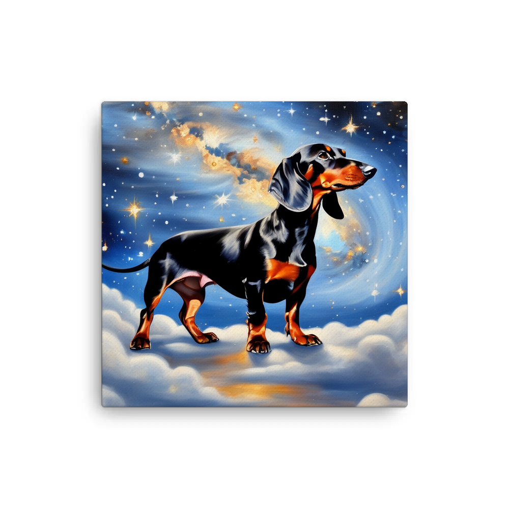 PugMug Custom Black Dachshund Canvas