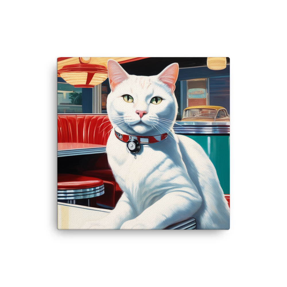 PugMug Custom White Companion Cat Canvas