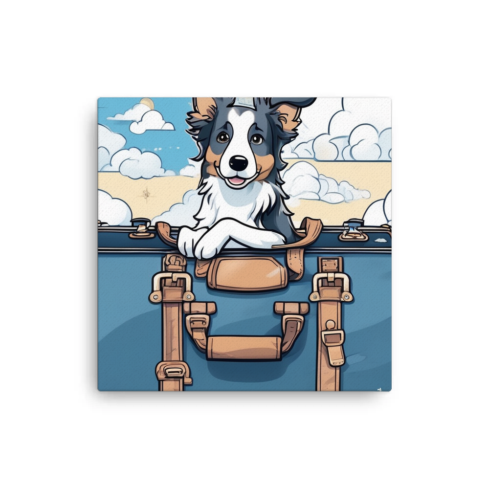 PugMug Custom Blue Merle Border Collie Canvas