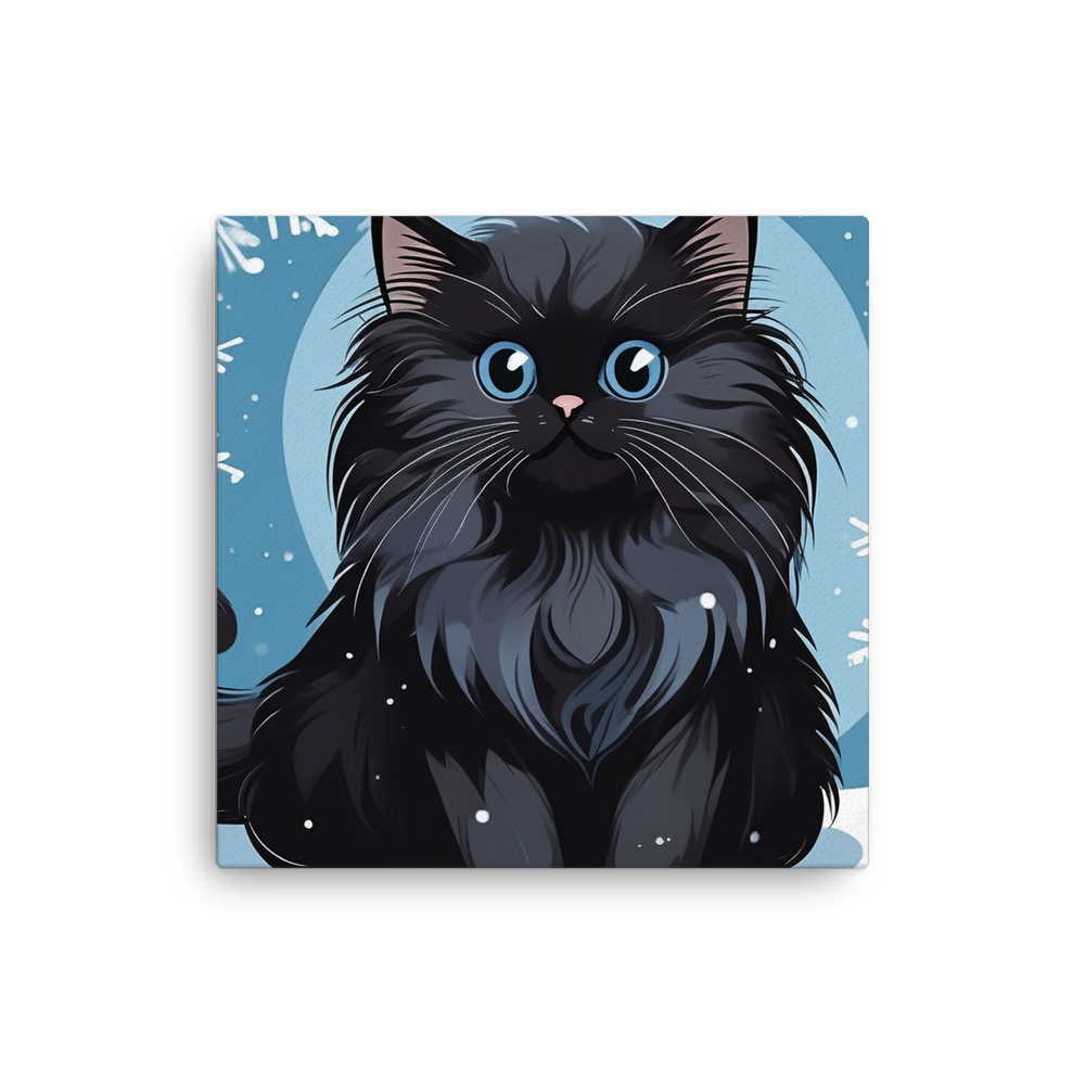 PugMug Custom Black Persian Cat Canvas