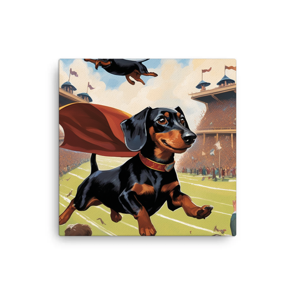 PugMug Custom Black Dachshund Canvas