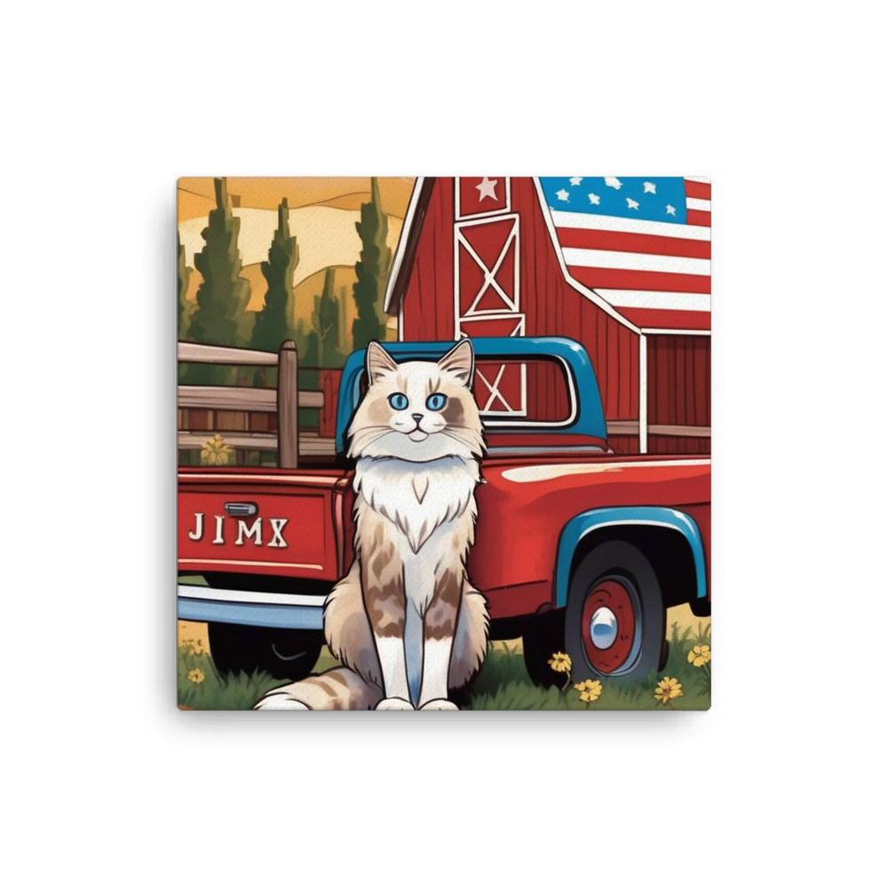 PugMug Custom Tabby Ragdoll Cat Canvas
