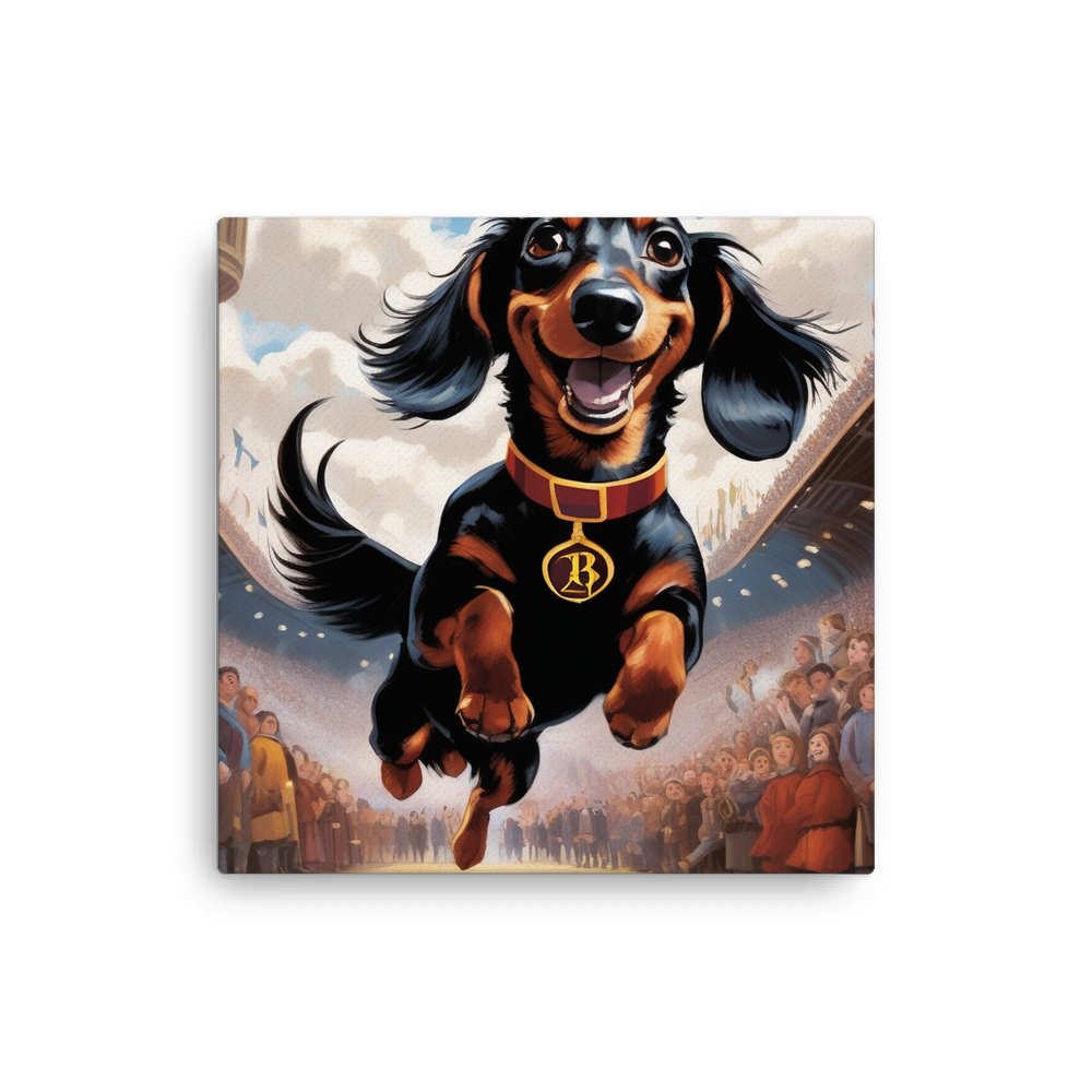 PugMug Custom Black Dachshund Canvas
