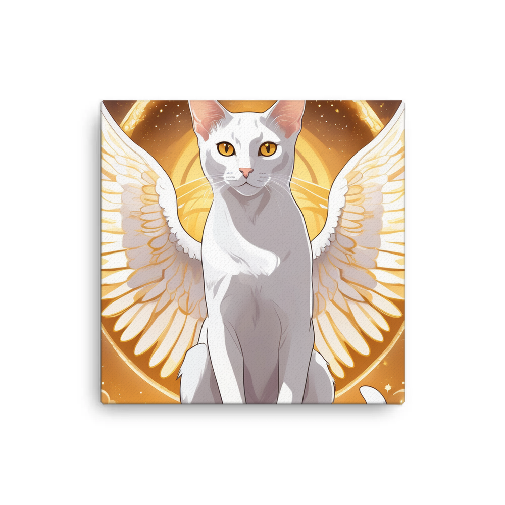 PugMug Custom White Abyssinian Cat Canvas