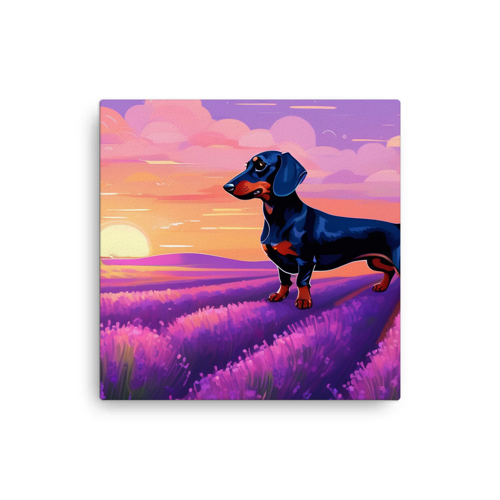 PugMug Custom Black Dachshund Canvas