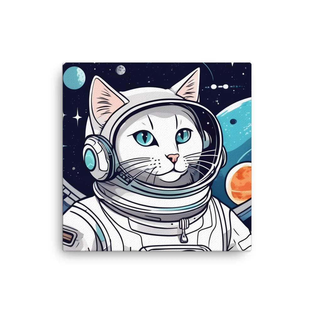 PugMug Custom White Companion Cat Canvas