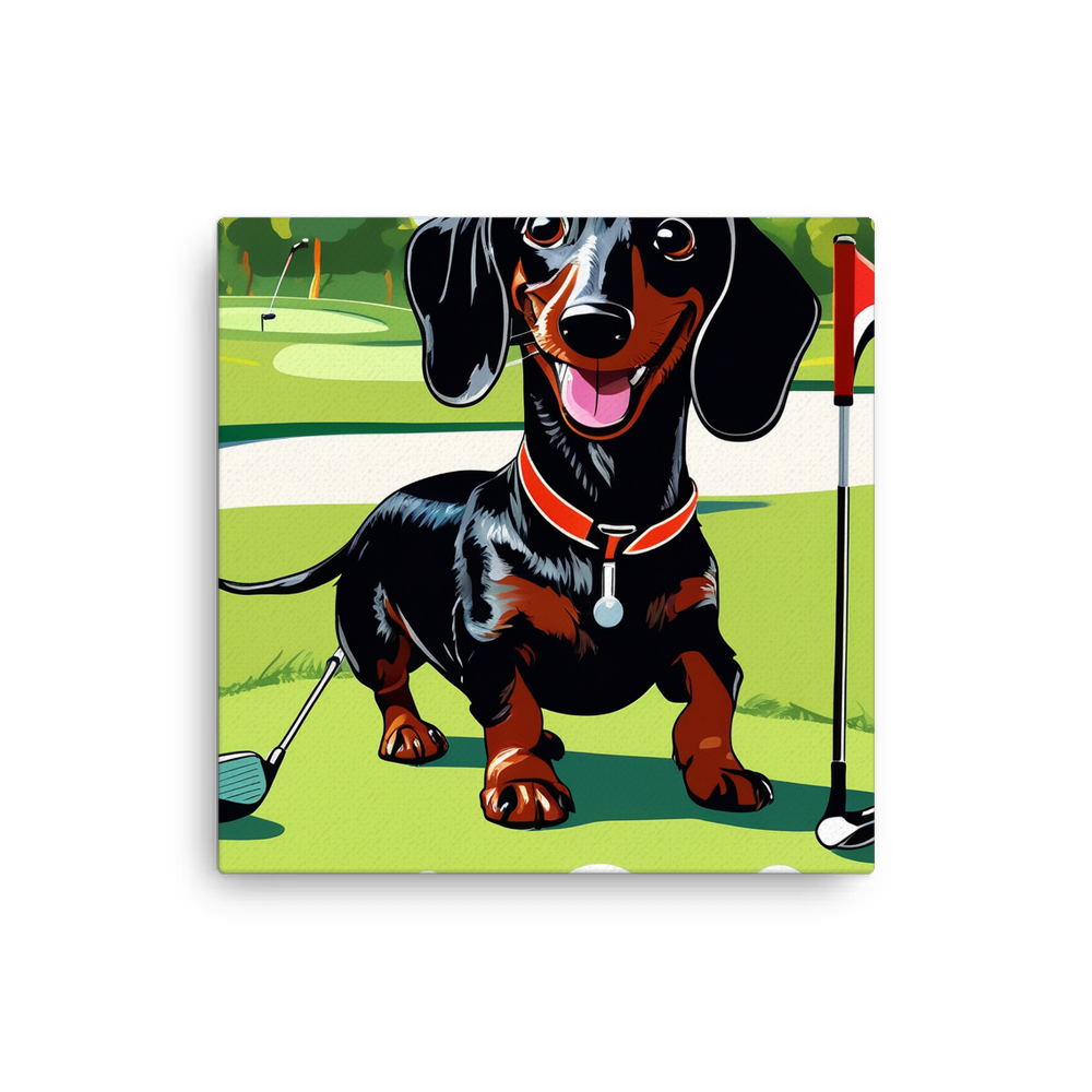 PugMug Custom Black Dachshund Canvas