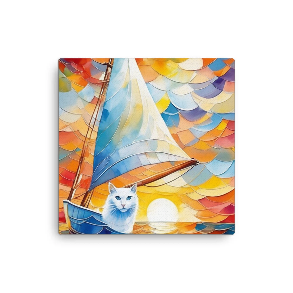 PugMug Custom White Companion Cat Canvas