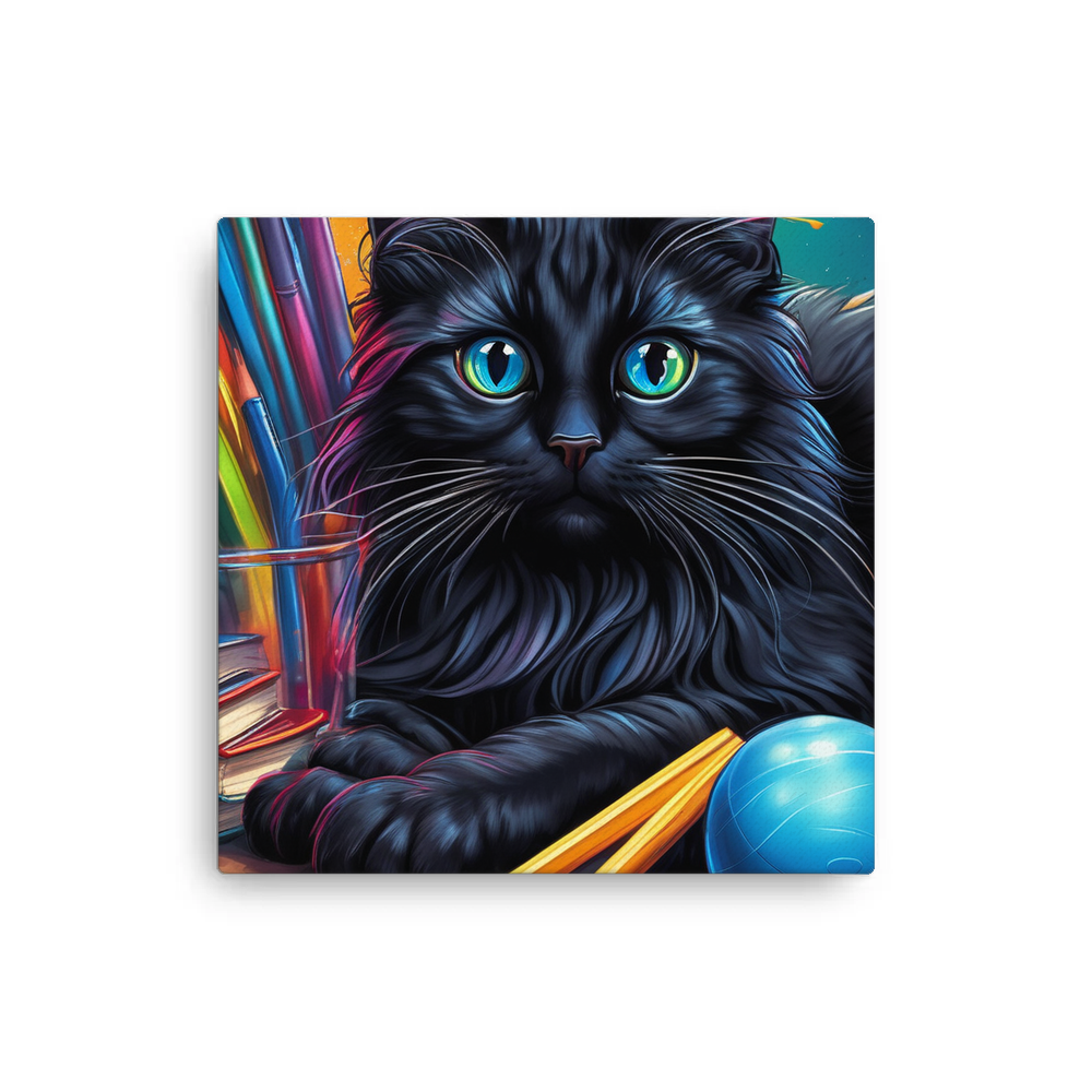 PugMug Custom Black Ragdoll Cat Canvas