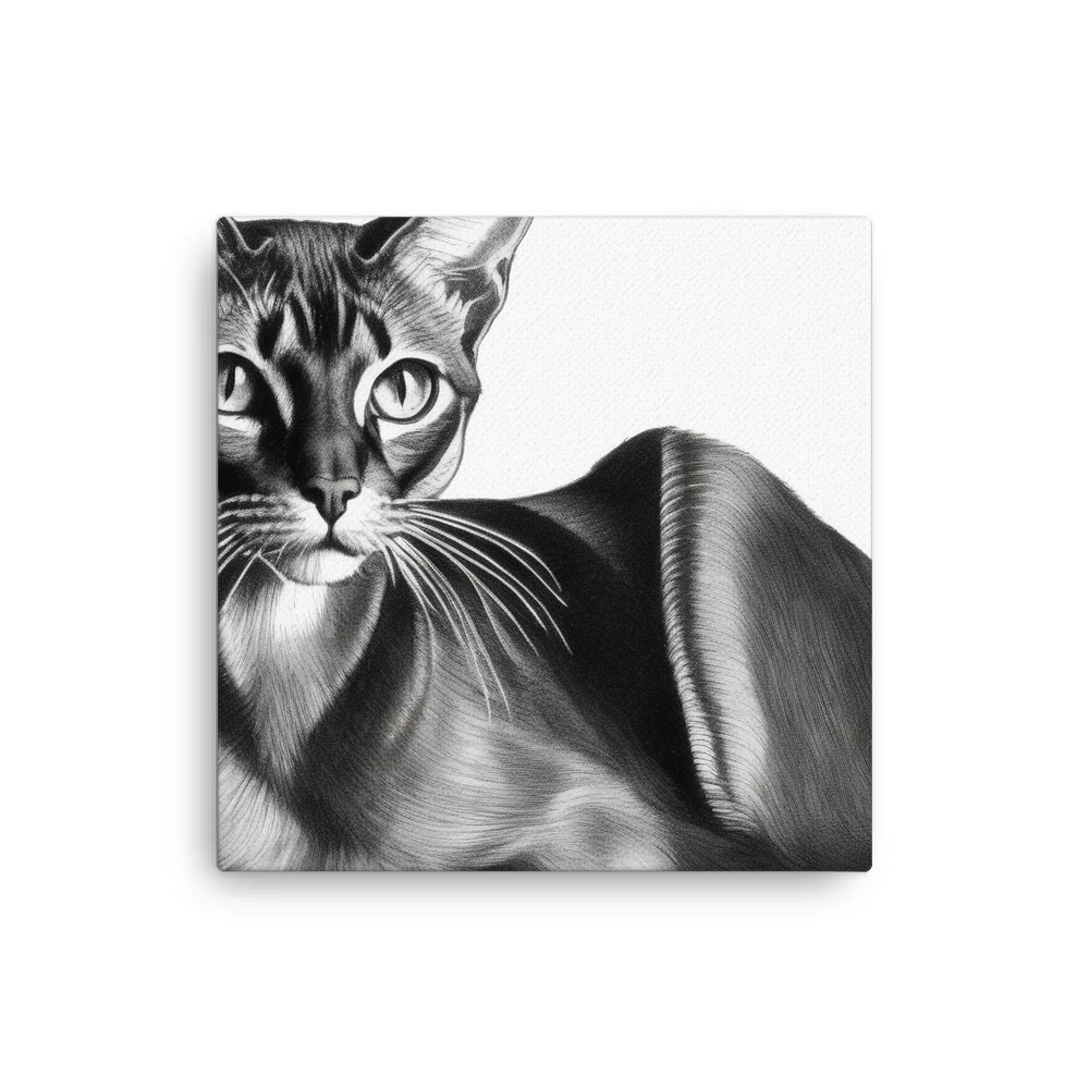 PugMug Custom Black Abyssinian Cat Canvas