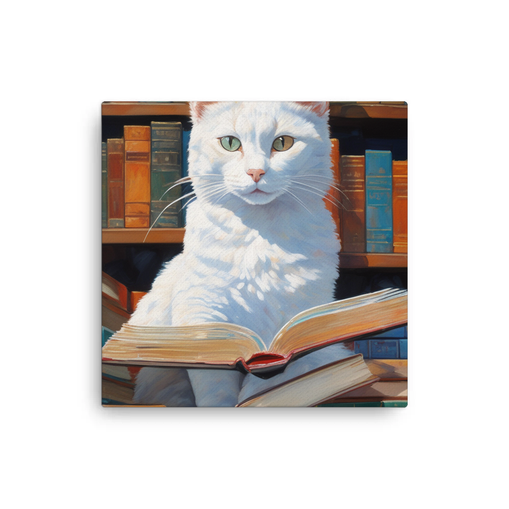PugMug Custom White Companion Cat Canvas