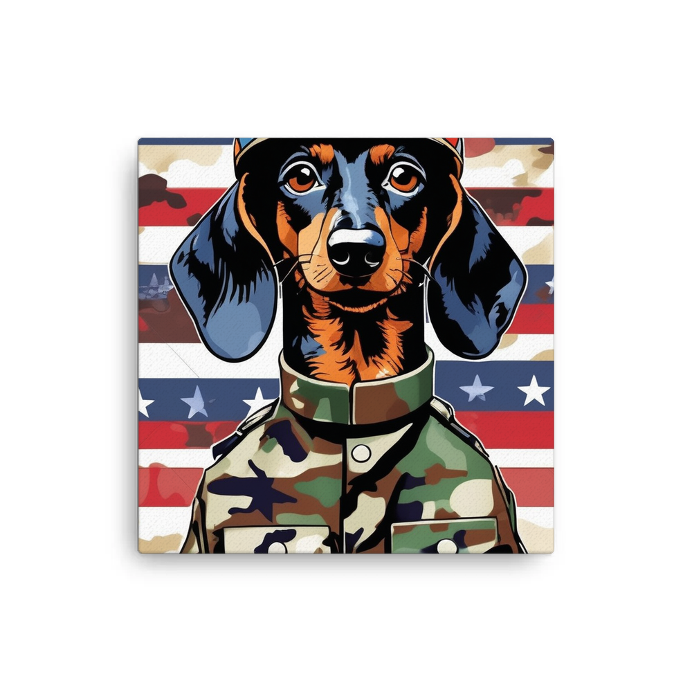 PugMug Custom Black Dachshund Canvas