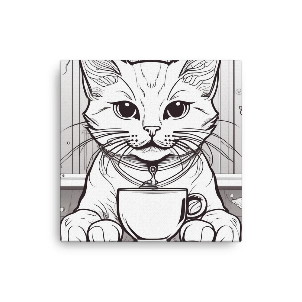 PugMug Custom White Companion Cat Canvas