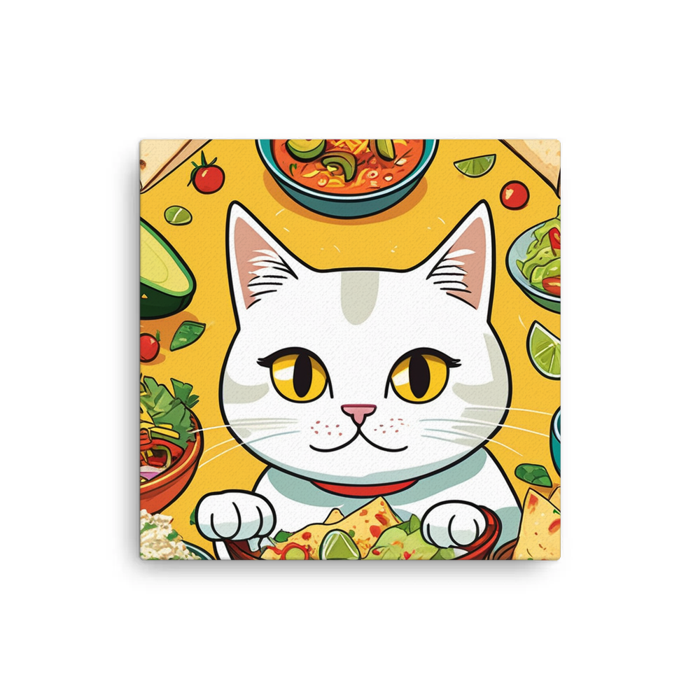 PugMug Custom White Companion Cat Canvas