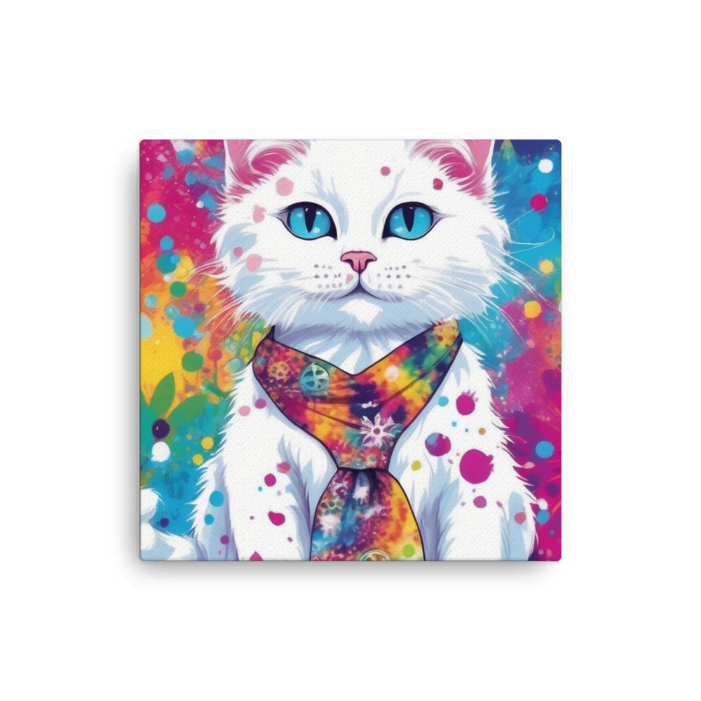 PugMug Custom White Companion Cat Canvas