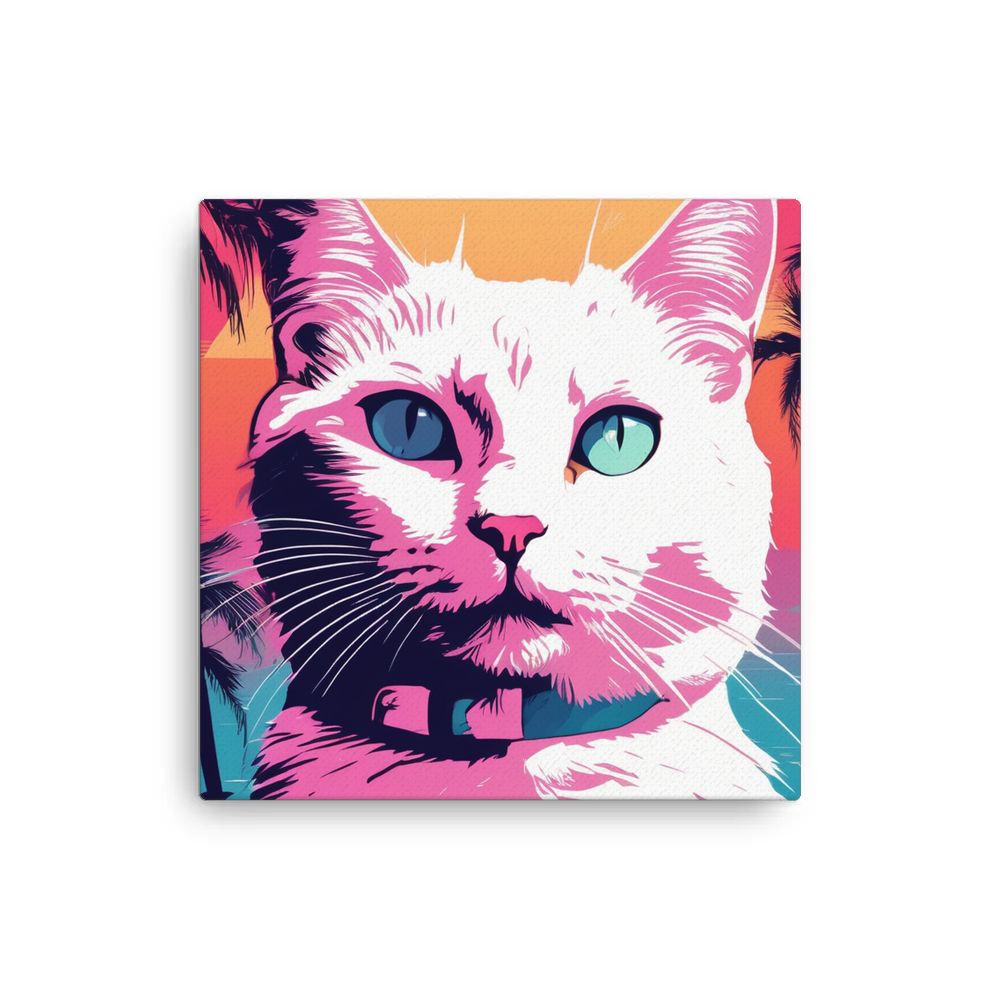 PugMug Custom White Companion Cat Canvas