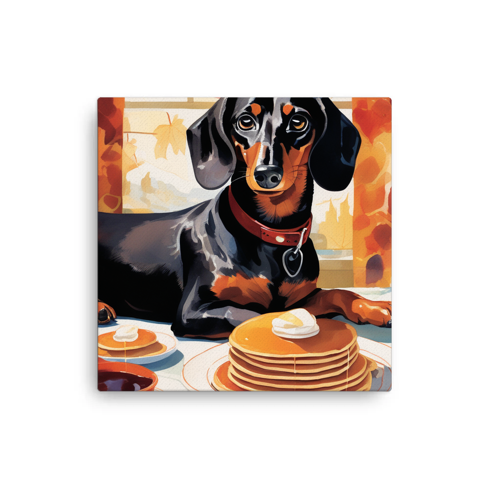 PugMug Custom Black Dachshund Canvas