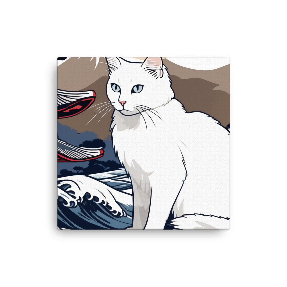 PugMug Custom White Companion Cat Canvas