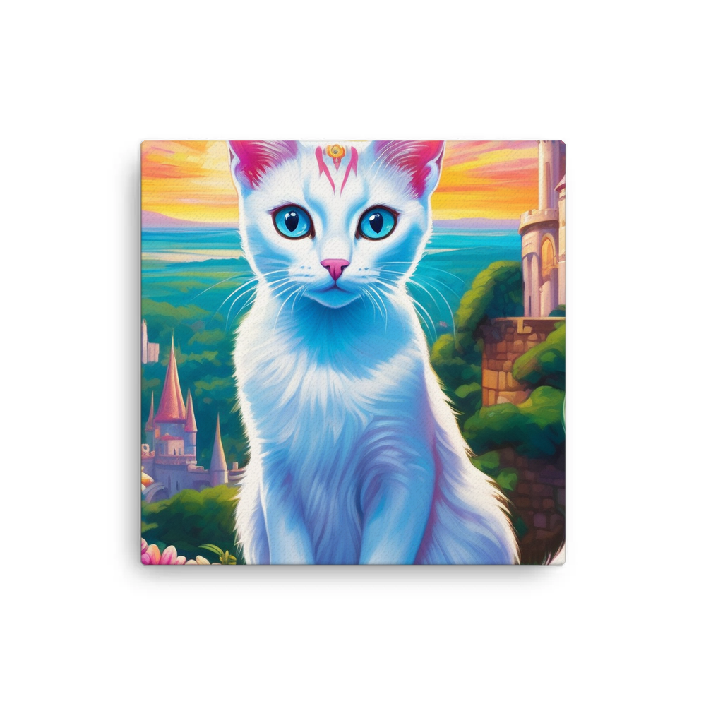 PugMug Custom White Abyssinian Cat Canvas