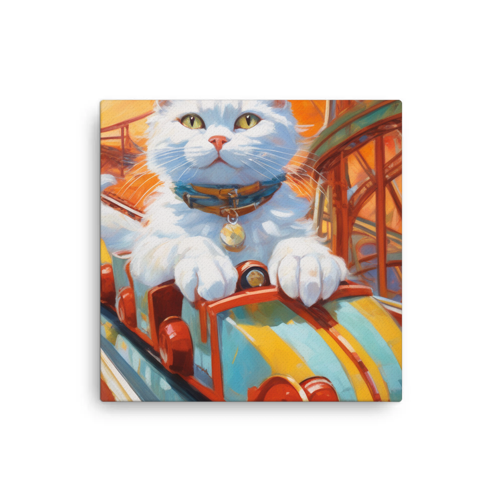 PugMug Custom White Companion Cat Canvas