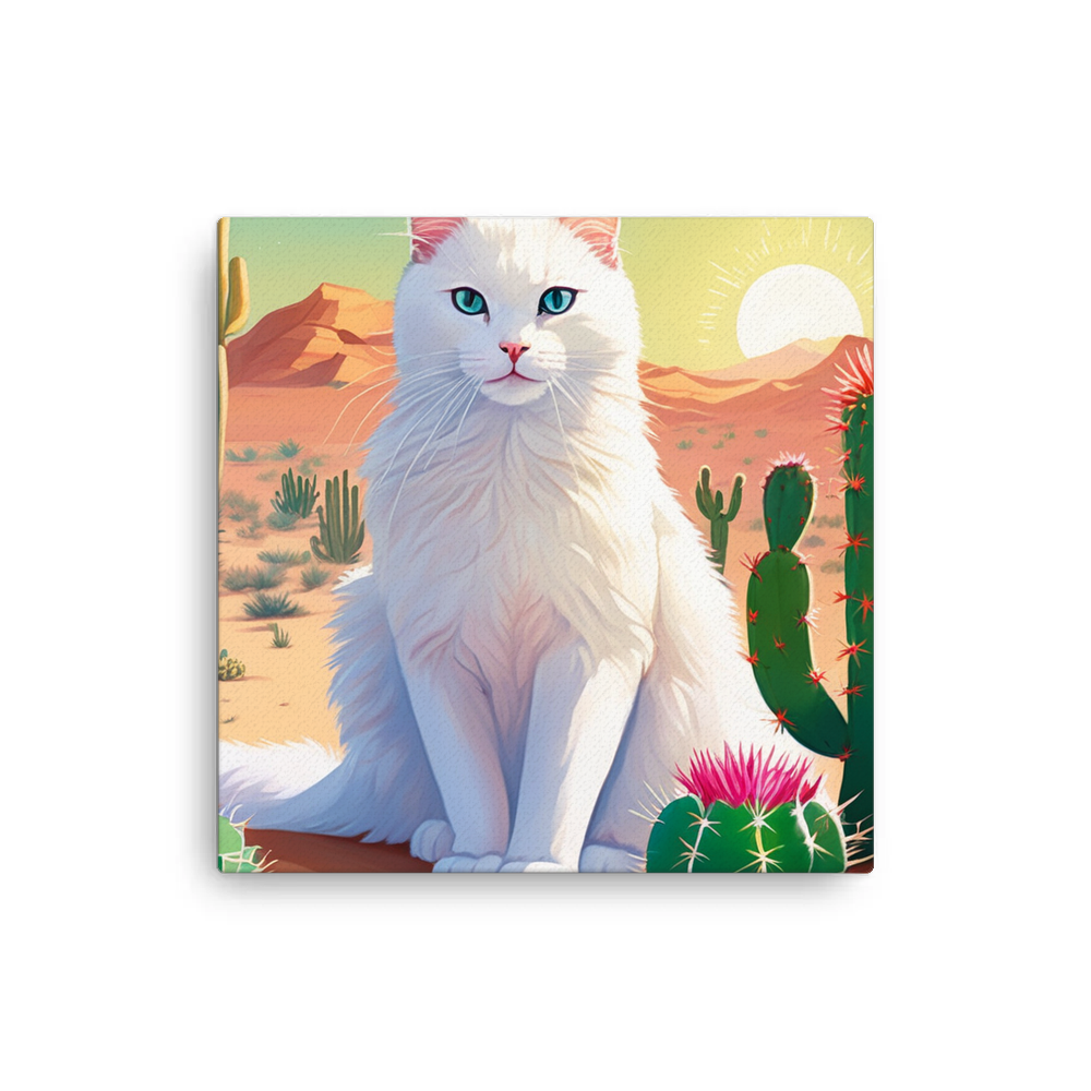 PugMug Custom White Companion Cat Canvas