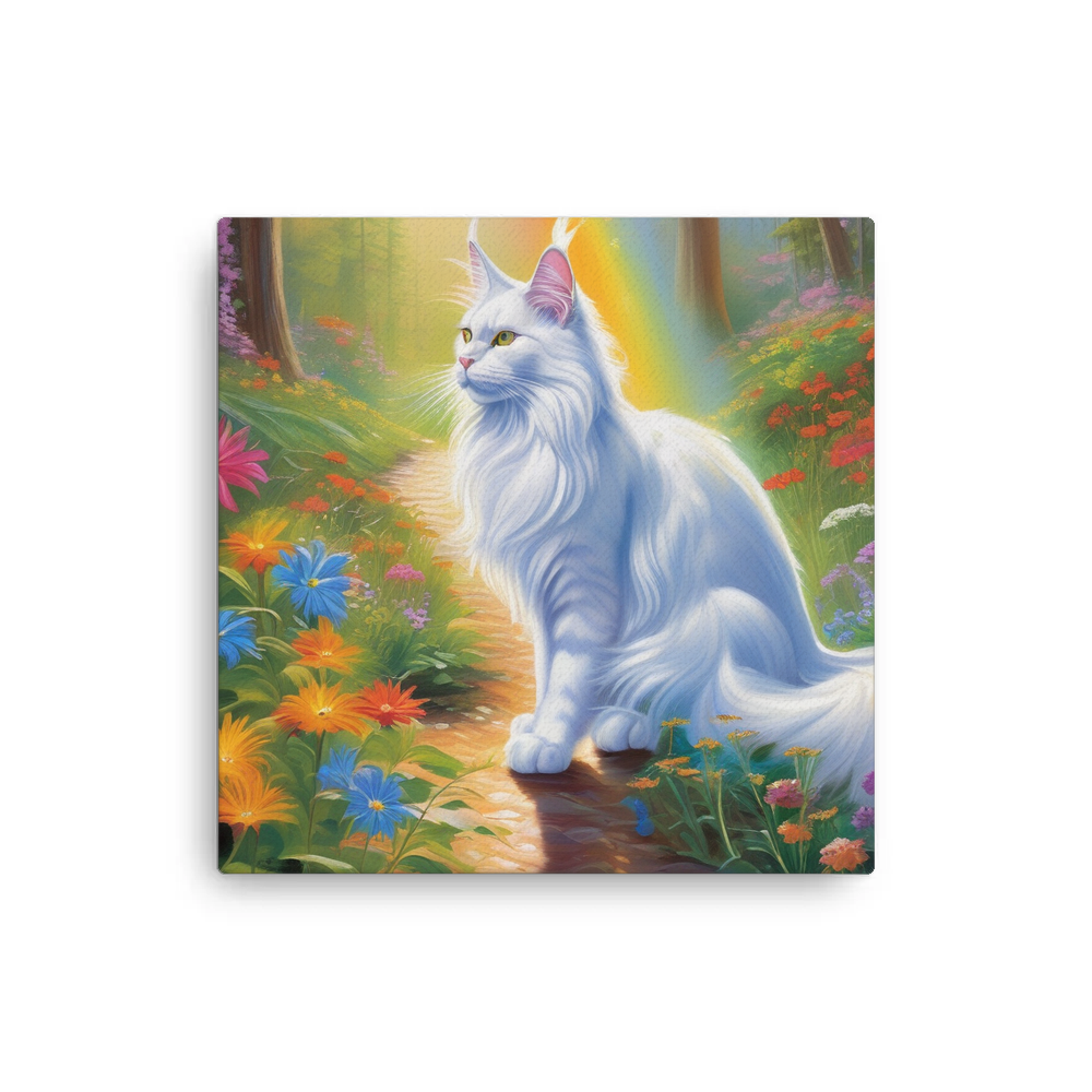 PugMug Custom White Maine Coon Cat Canvas