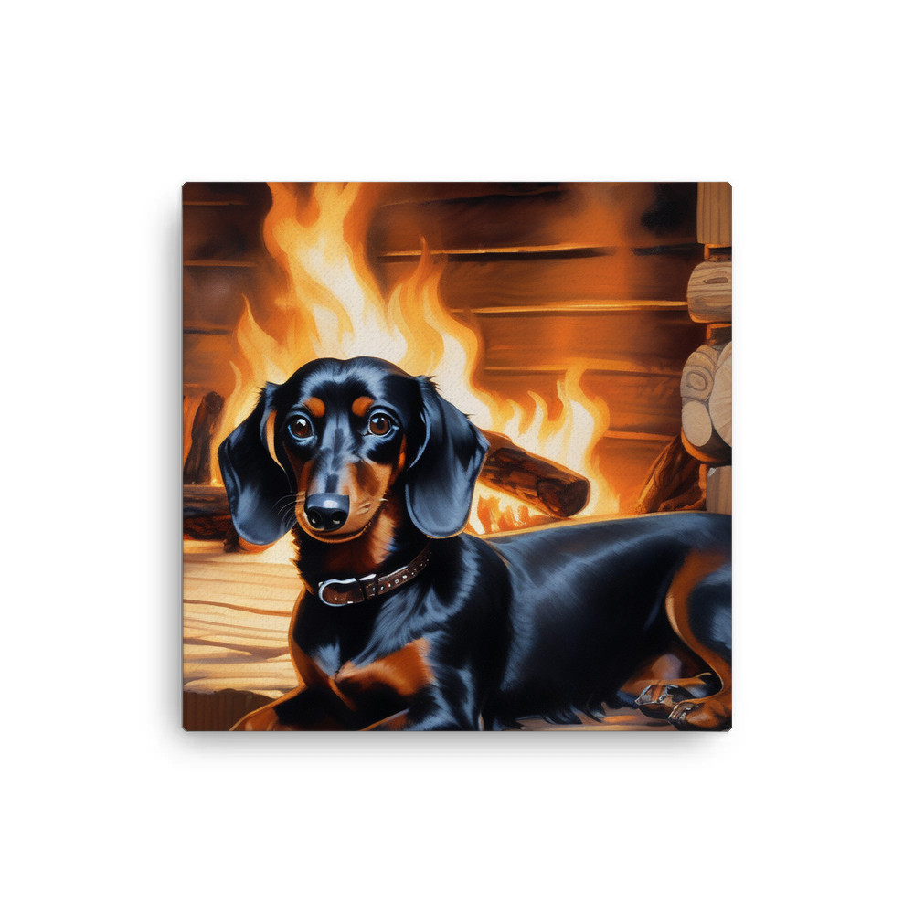 PugMug Custom Black Dachshund Canvas