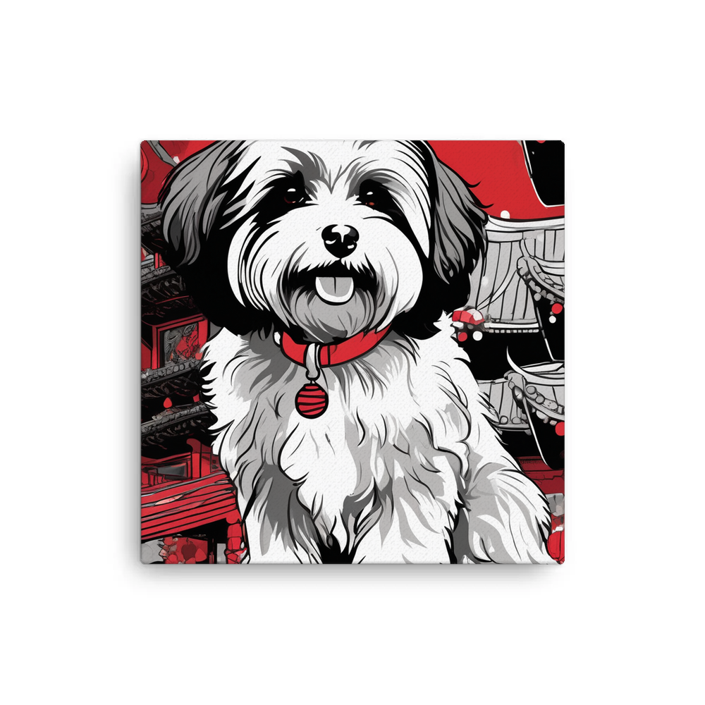 PugMug Custom Black-and-white Havanese Dog Canvas