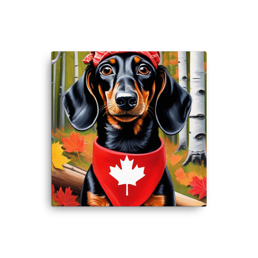 PugMug Custom Black Dachshund Canvas