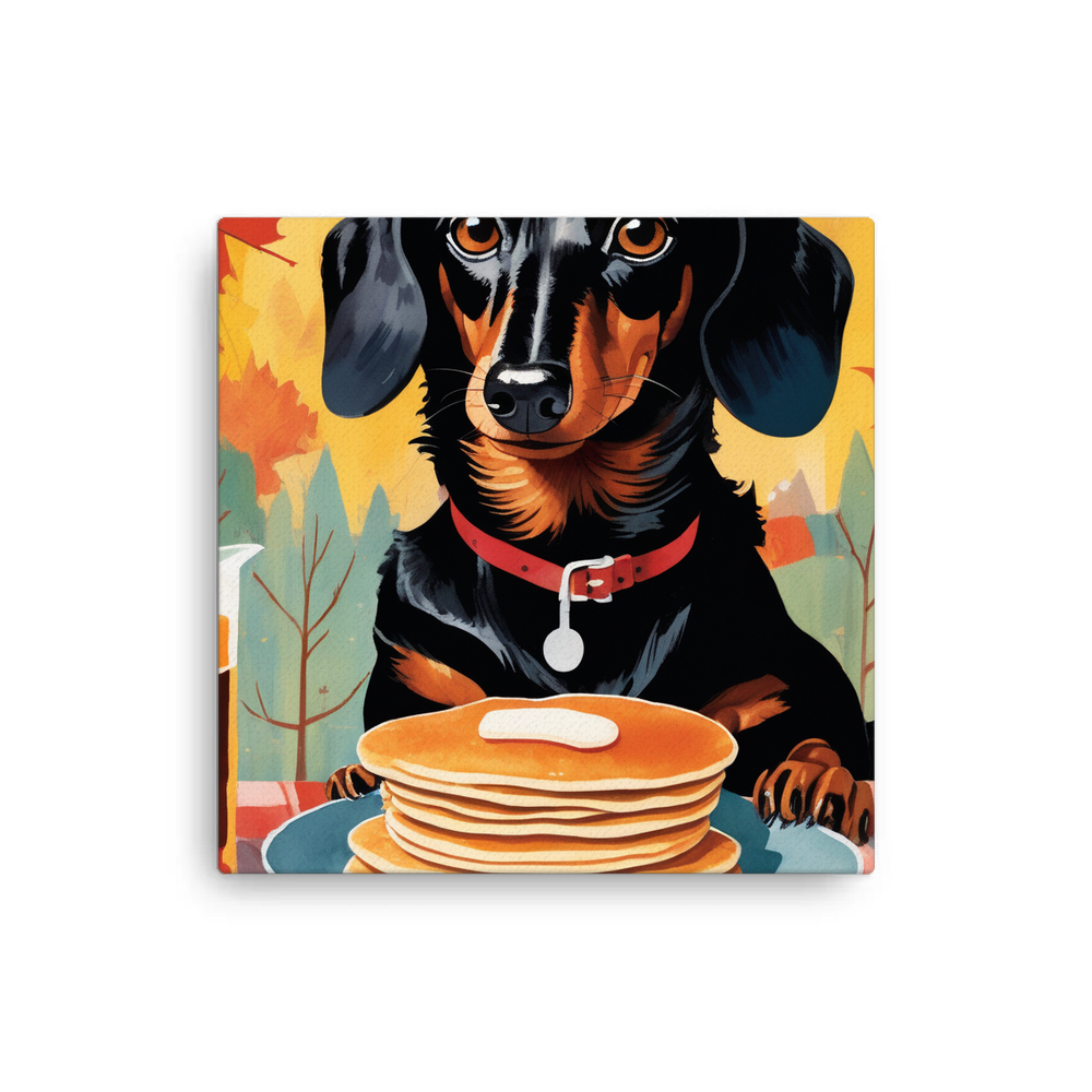 PugMug Custom Black Dachshund Canvas
