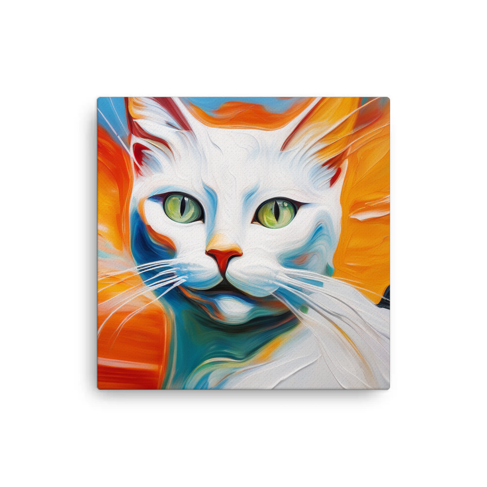 PugMug Custom White Companion Cat Canvas