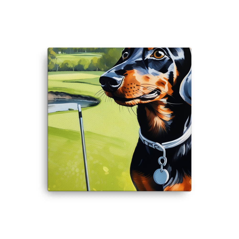 PugMug Custom Black Dachshund Canvas