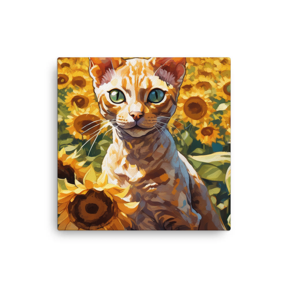 PugMug Custom Tabby Devon Rex Cat Canvas