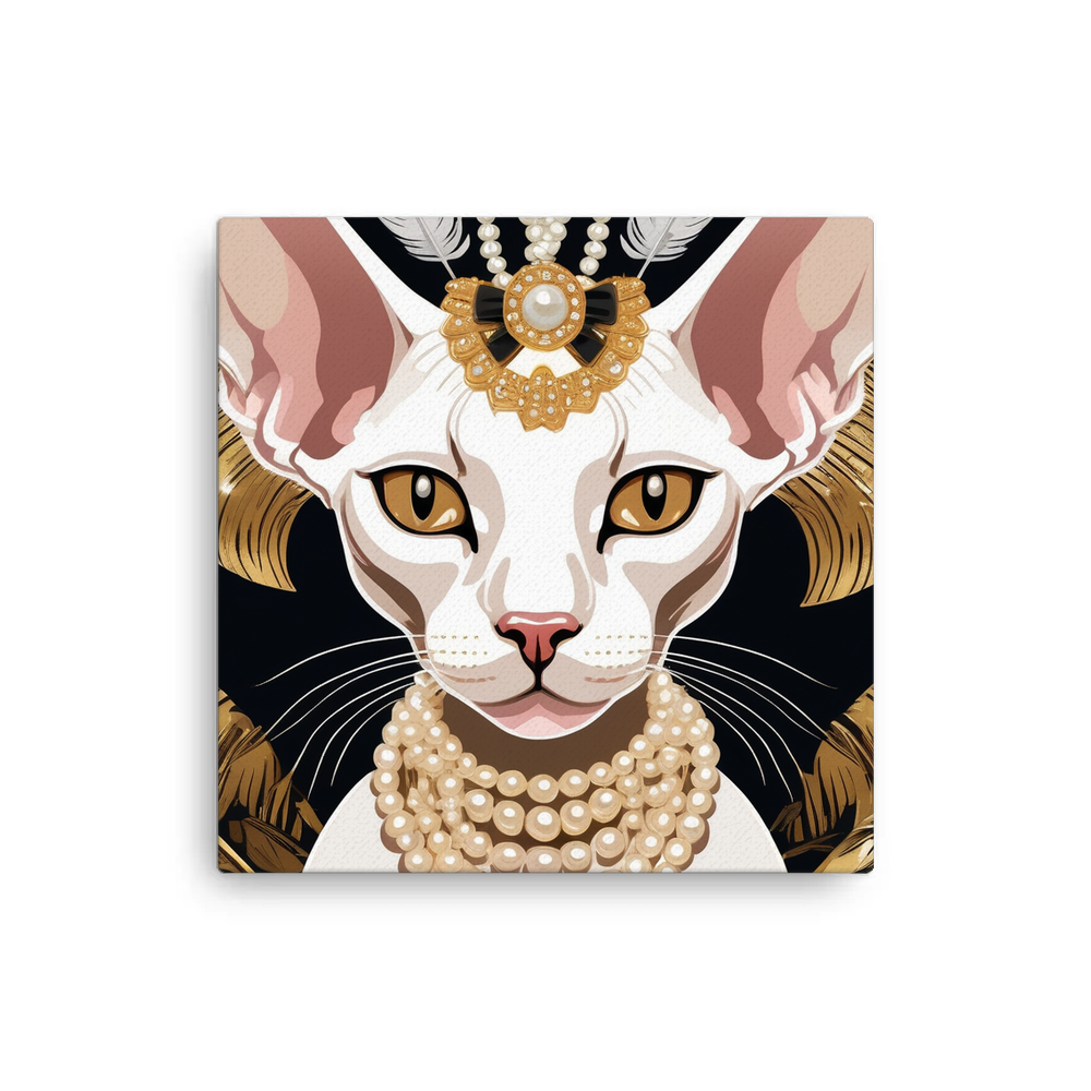 PugMug Custom White Sphynx Cat Canvas