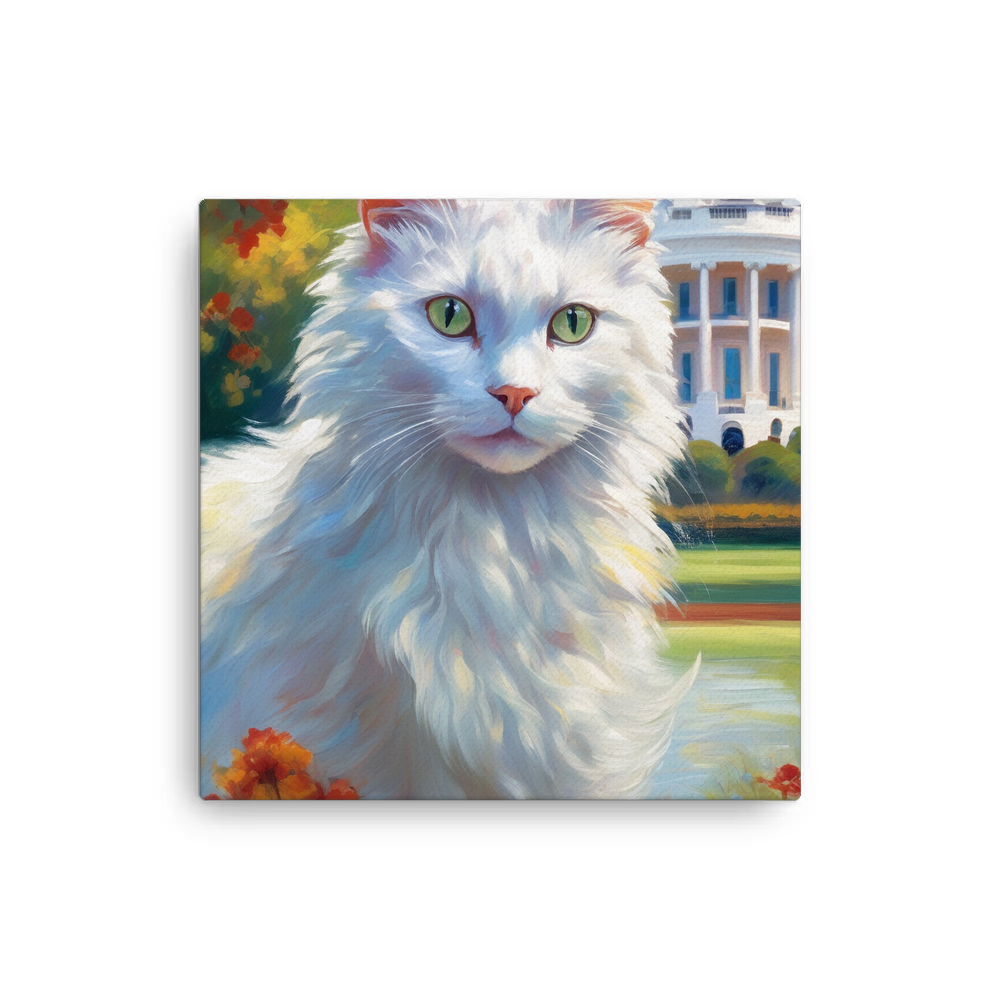 PugMug Custom White Companion Cat Canvas