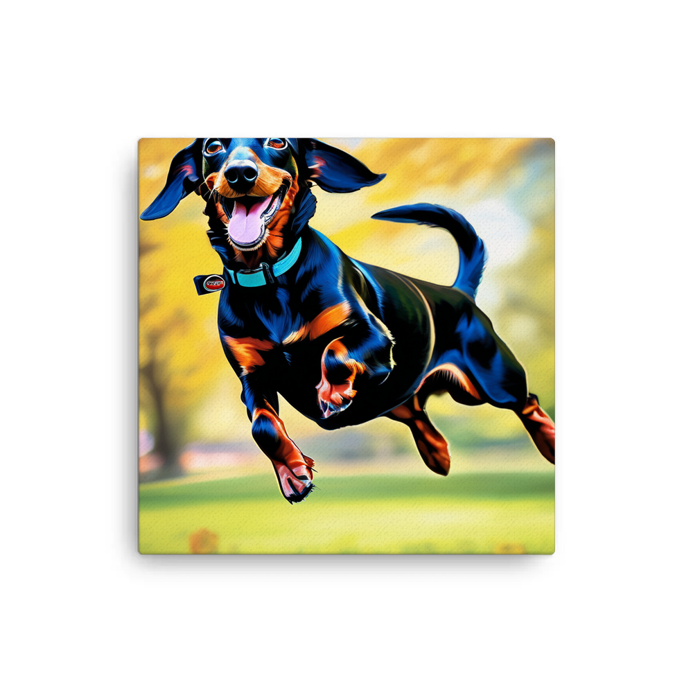PugMug Custom Black Dachshund Canvas