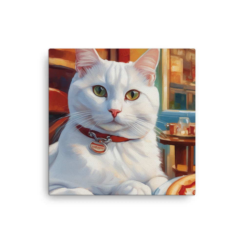 PugMug Custom White Companion Cat Canvas