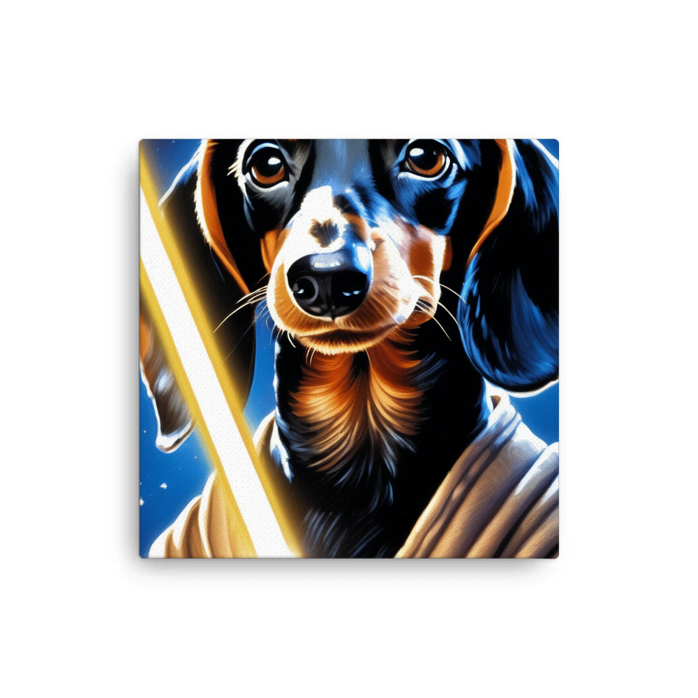 PugMug Custom Black Dachshund Canvas