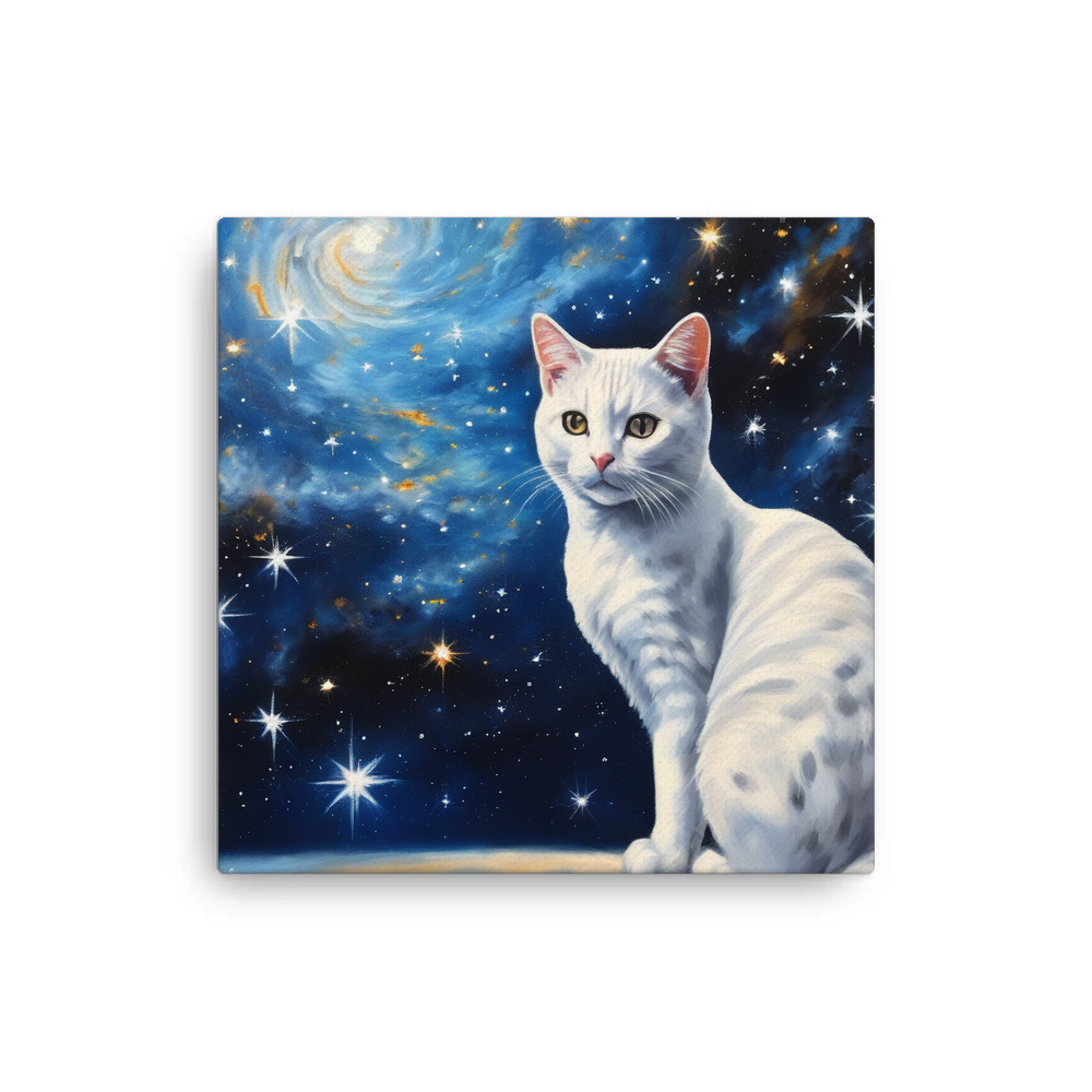 PugMug Custom White American Shorthair Cat Canvas