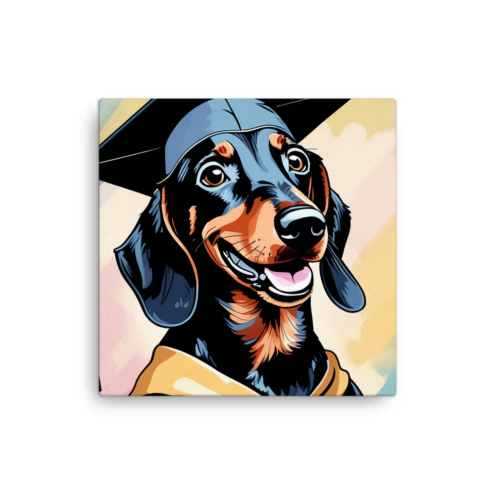 PugMug Custom Black Dachshund Canvas
